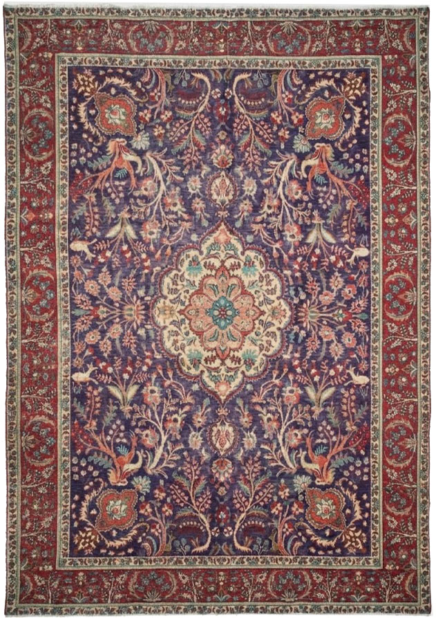 9'5x12'1 Hand Knotted Floral Traditional Wool Oriental Rug - Image 1