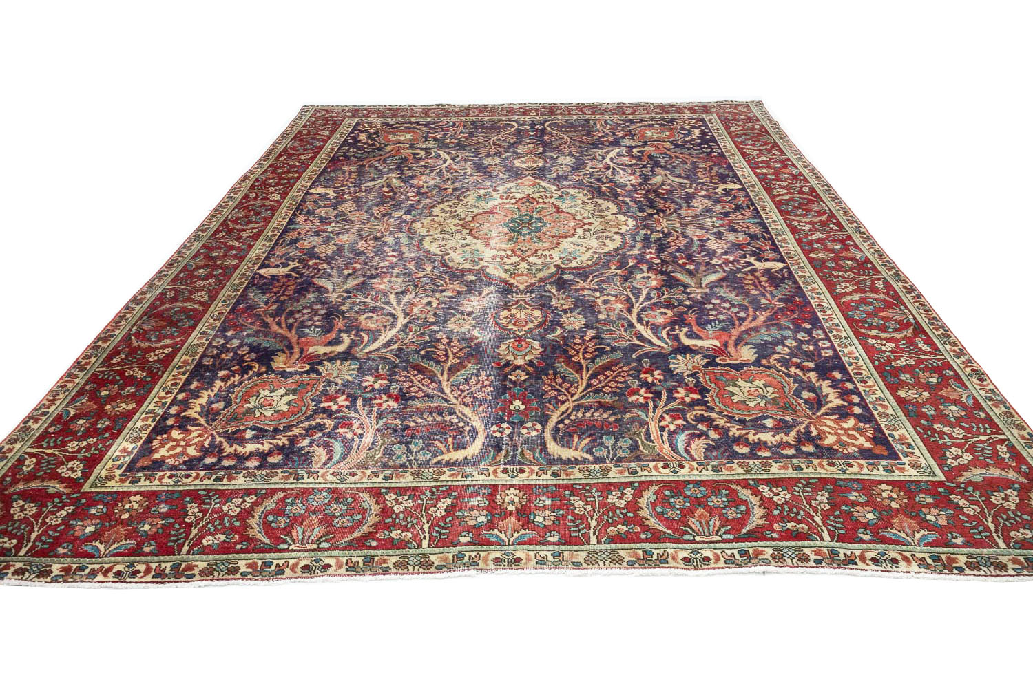 9'5x12'1 Hand Knotted Floral Traditional Wool Oriental Rug - Image 6