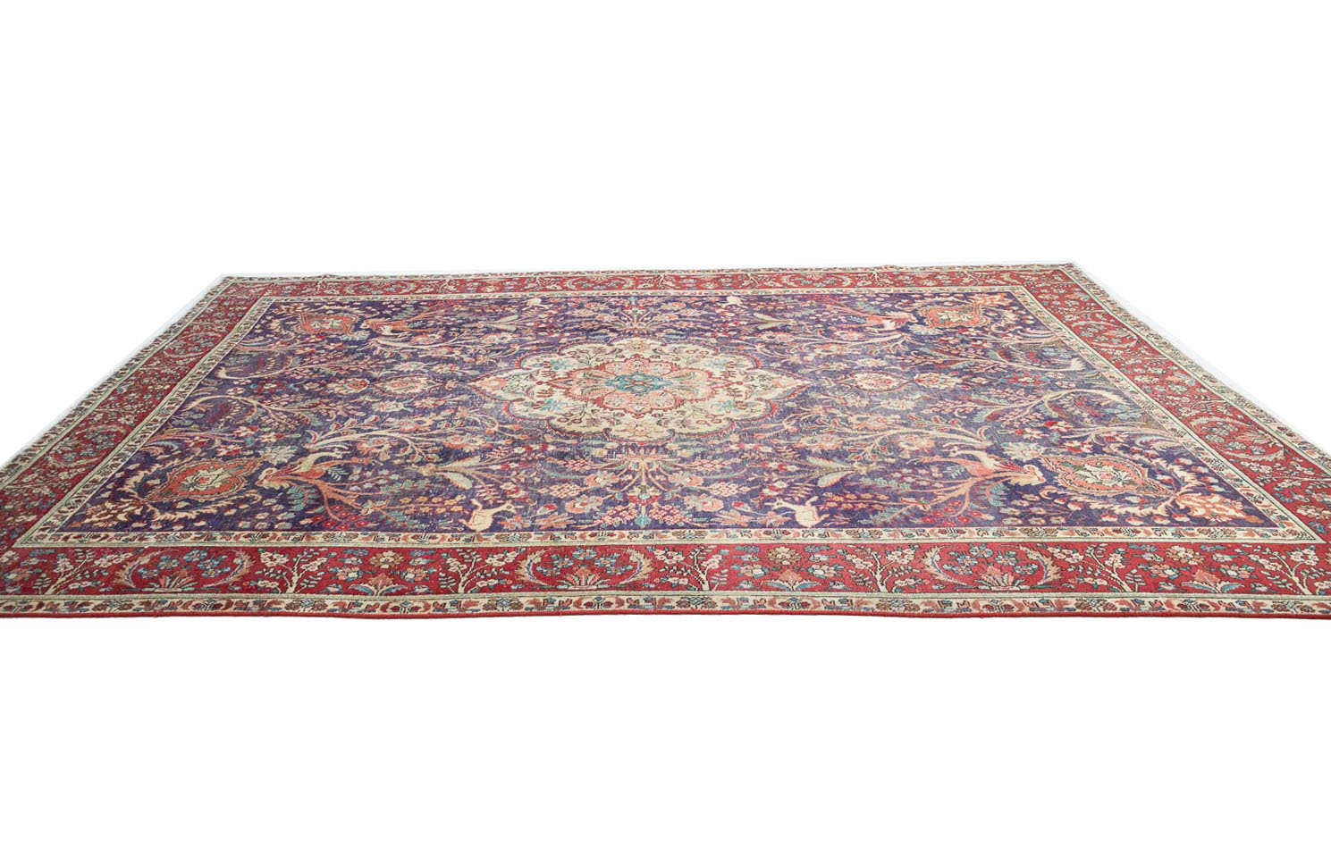 9'5x12'1 Hand Knotted Floral Traditional Wool Oriental Rug - Image 7