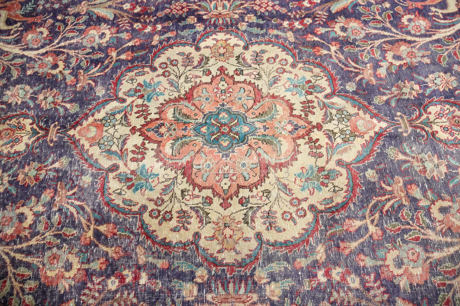 9'5x12'1 Hand Knotted Floral Traditional Wool Oriental Rug - Image 8