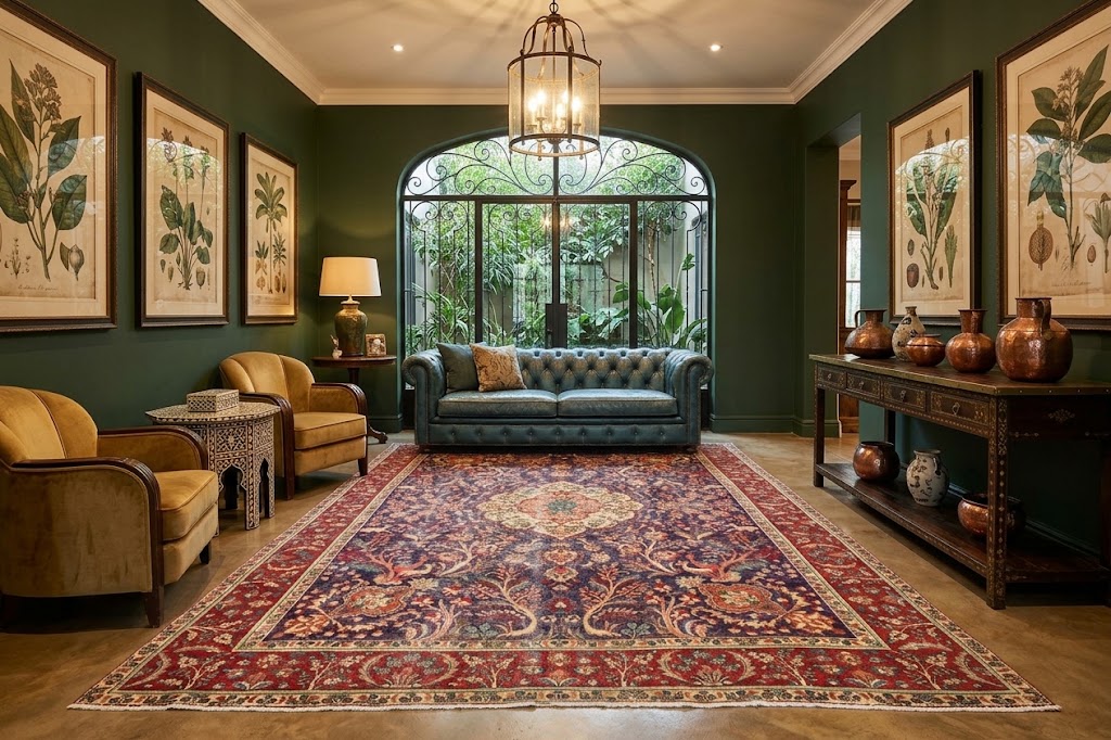 9'5x12'1 Hand Knotted Floral Traditional Wool Oriental Rug - Image 2