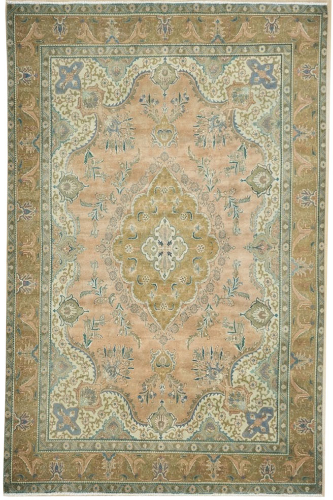 9'8x12'9 Hand Knotted Floral Traditional Wool Oriental Rug - Image 1