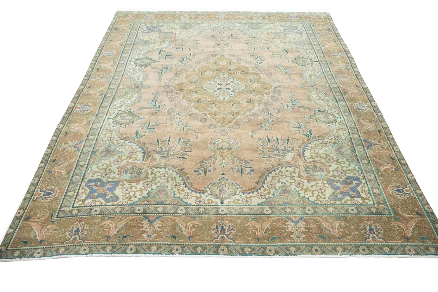 9'8x12'9 Hand Knotted Floral Traditional Wool Oriental Rug - Image 3