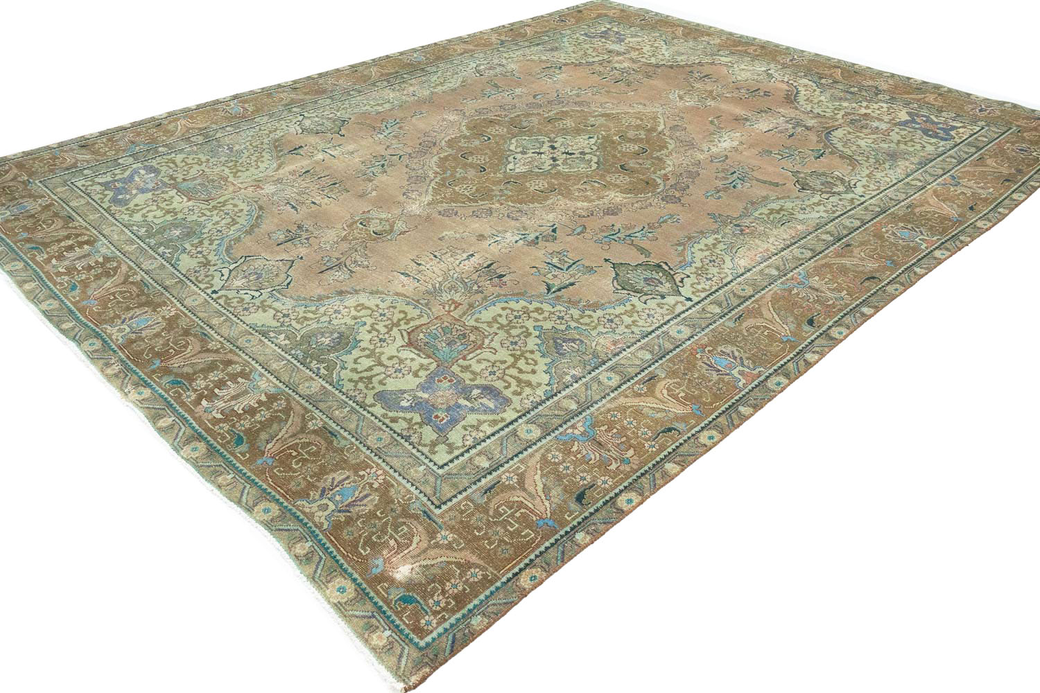 9'8x12'9 Hand Knotted Floral Traditional Wool Oriental Rug - Image 6