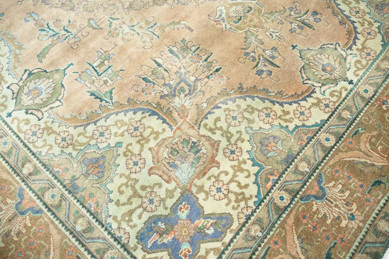 9'8x12'9 Hand Knotted Floral Traditional Wool Oriental Rug - Image 9