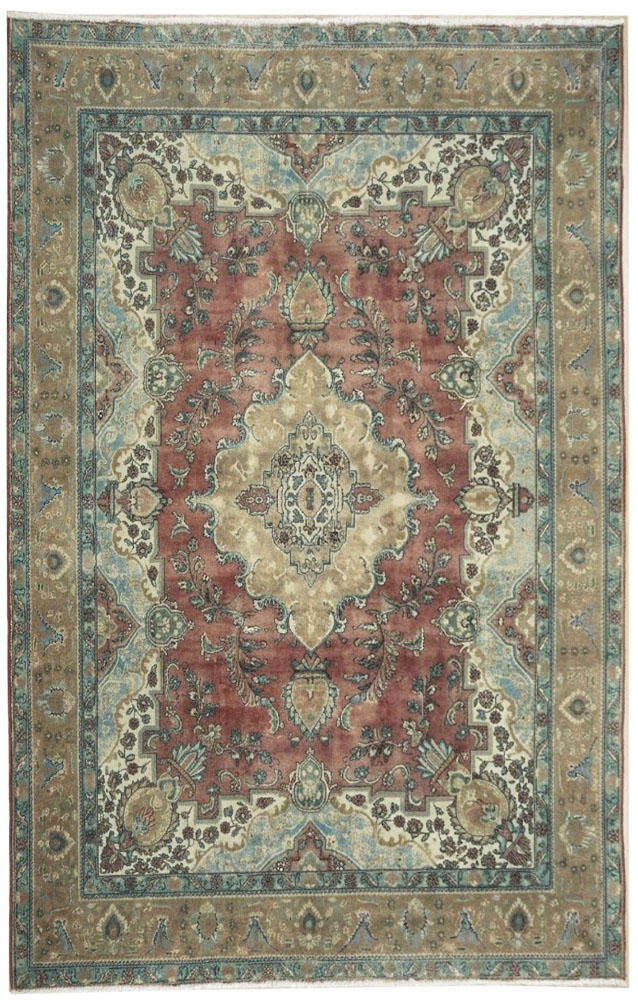 9'8x12'10 Hand Knotted Floral Traditional Wool Oriental Rug - Image 1