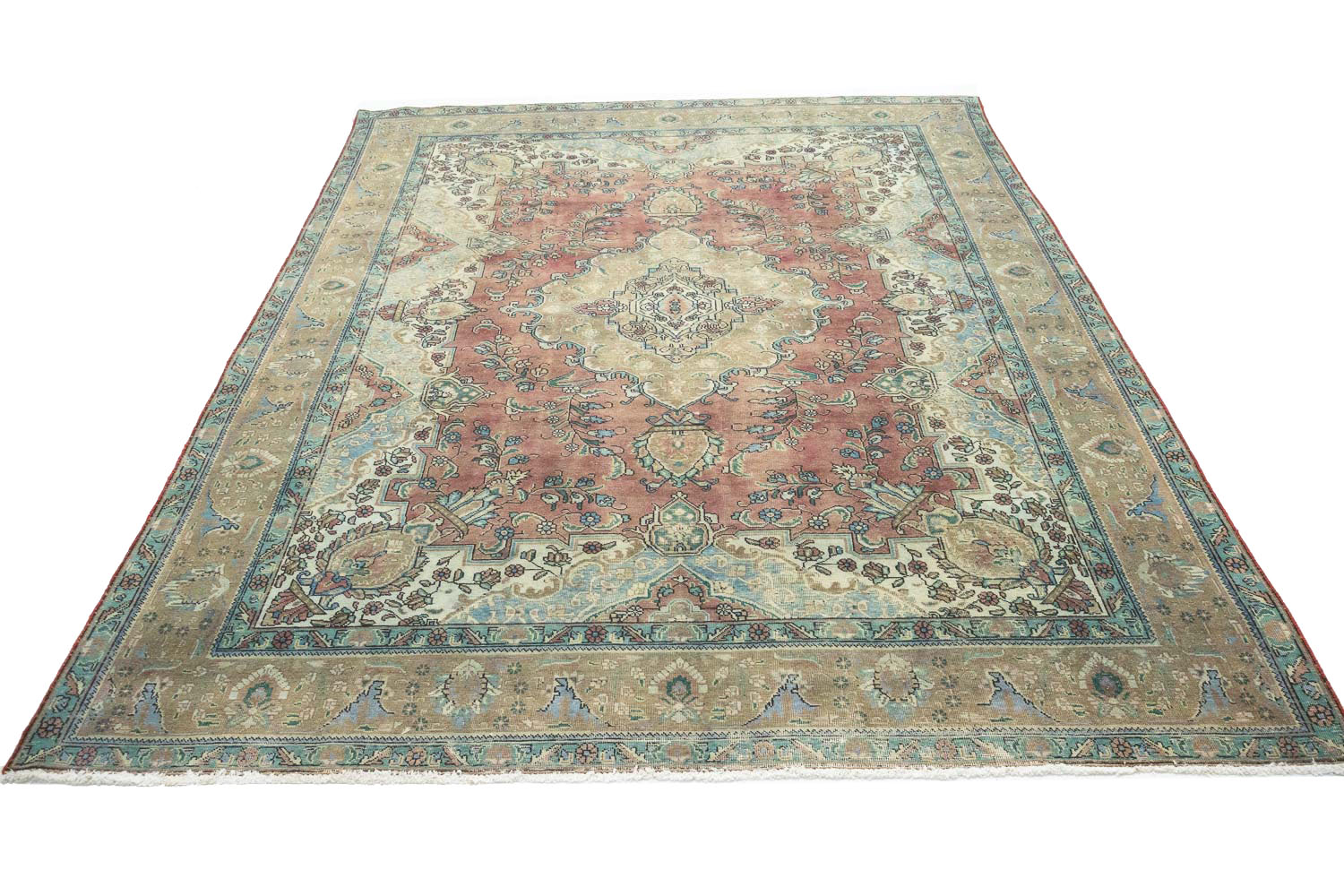 9'8x12'10 Hand Knotted Floral Traditional Wool Oriental Rug - Image 3