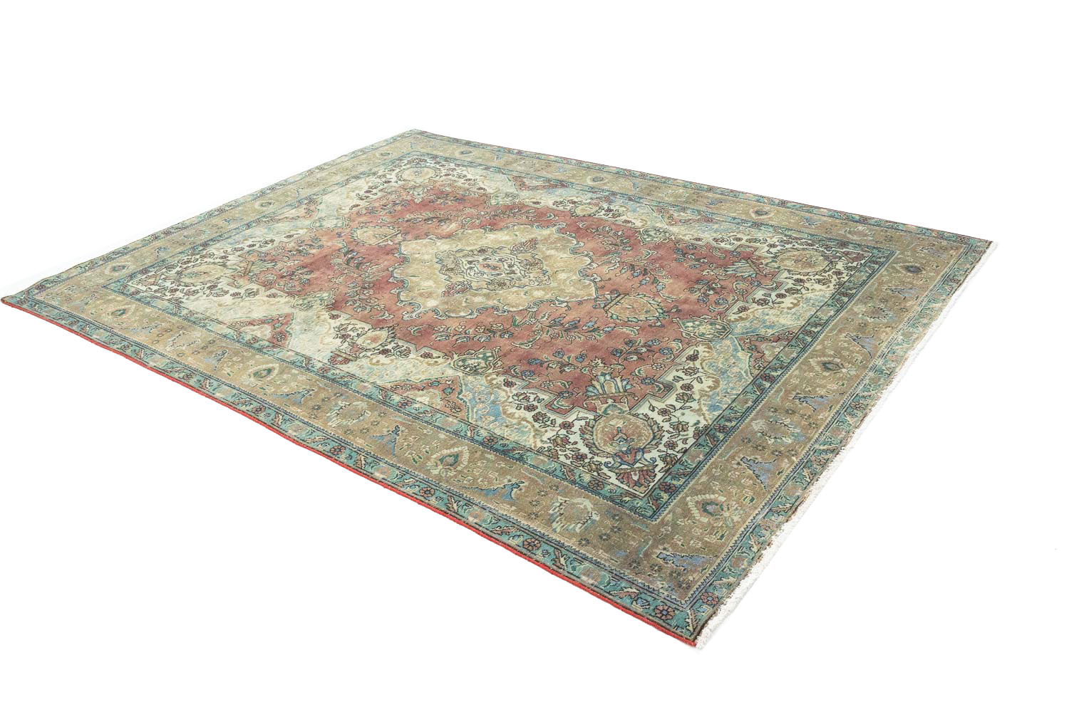 9'8x12'10 Hand Knotted Floral Traditional Wool Oriental Rug - Image 4