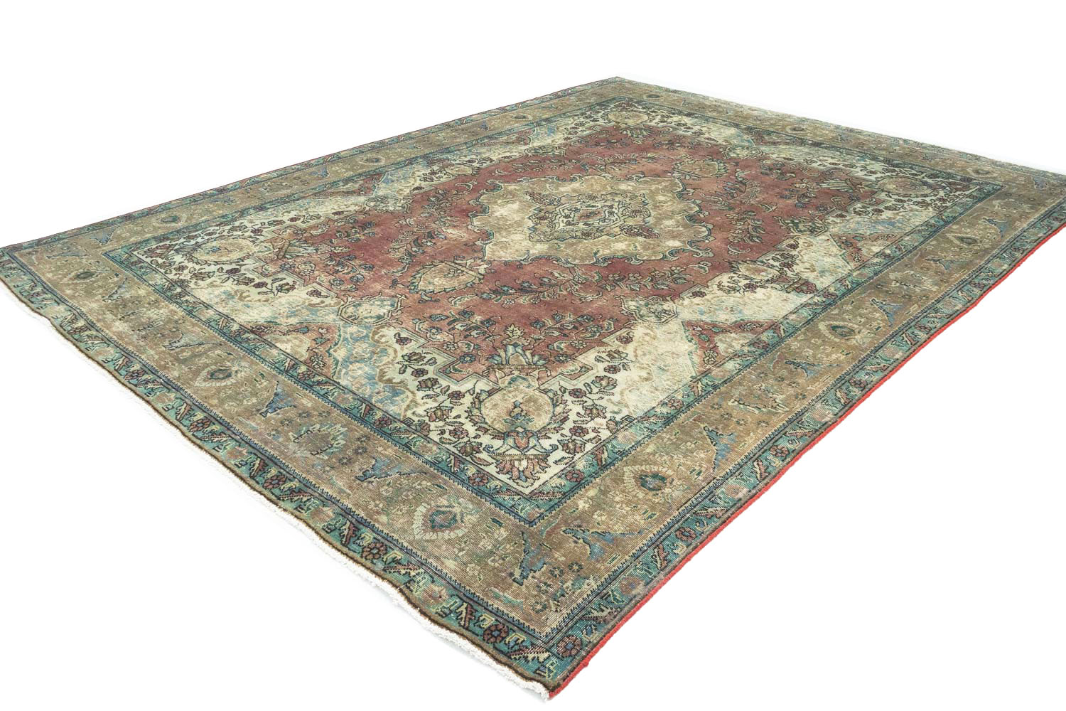 9'8x12'10 Hand Knotted Floral Traditional Wool Oriental Rug - Image 5