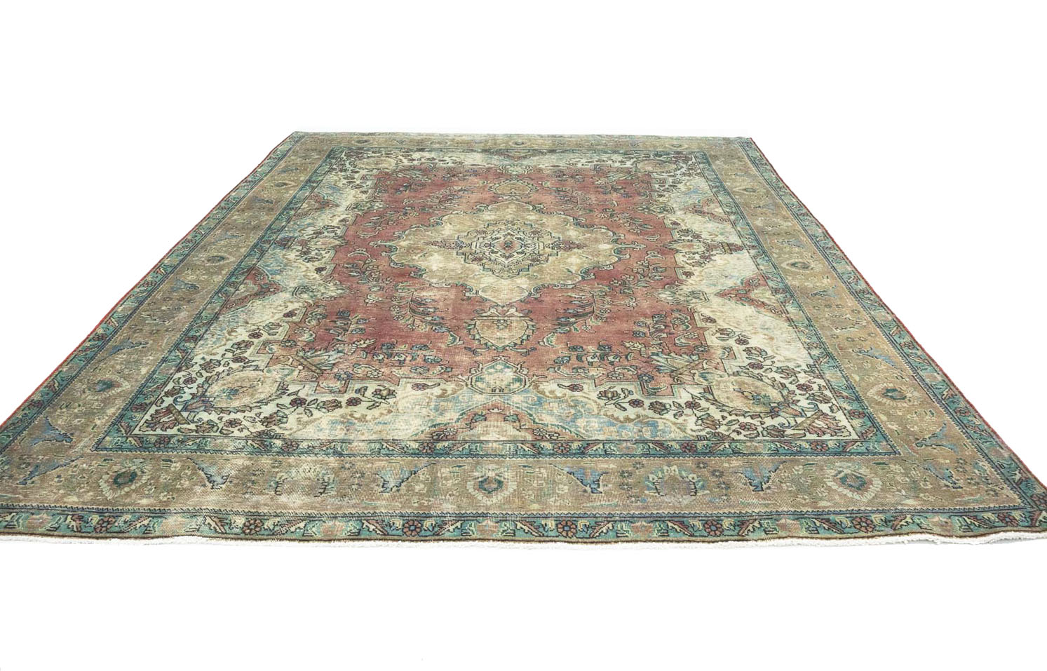 9'8x12'10 Hand Knotted Floral Traditional Wool Oriental Rug - Image 6