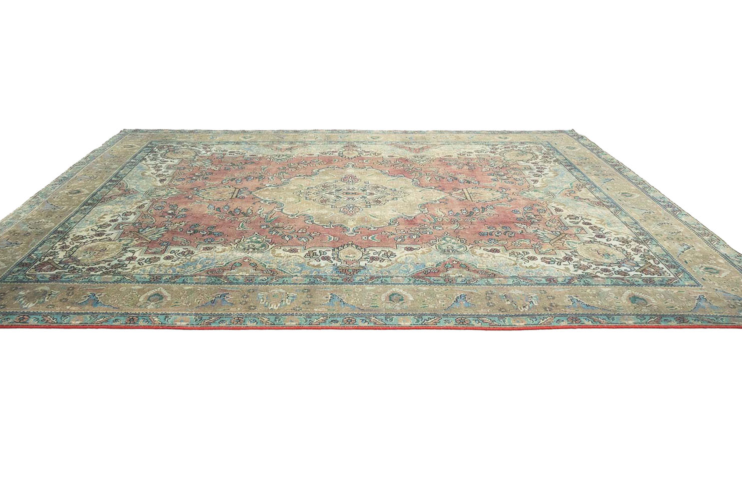 9'8x12'10 Hand Knotted Floral Traditional Wool Oriental Rug - Image 7