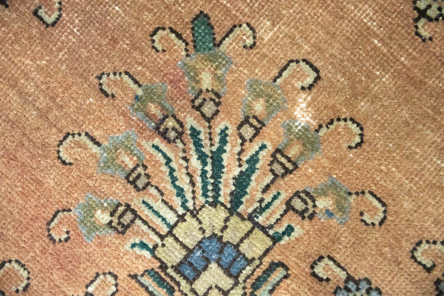 8'10x11'2 Hand Knotted Floral Traditional Wool Oriental Rug - Image 14