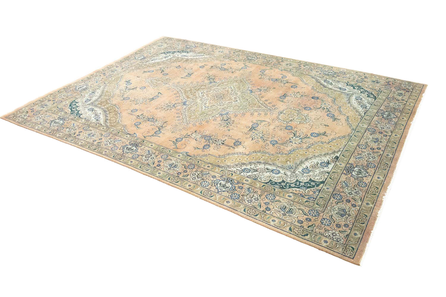 8'10x11'2 Hand Knotted Floral Traditional Wool Oriental Rug - Image 4