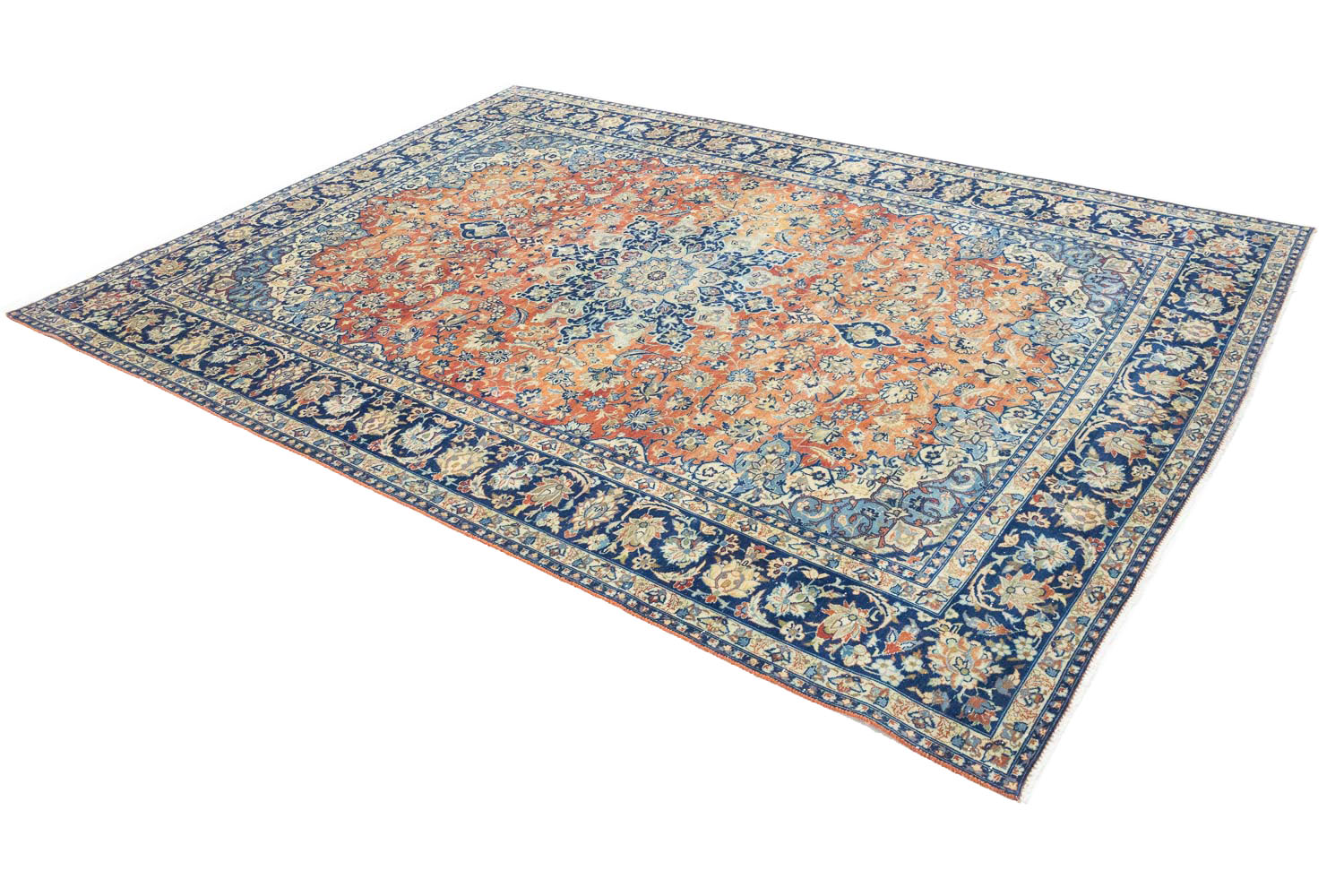 9'3x12'9 Hand Knotted Floral Traditional Wool Oriental Rug - Image 4