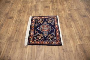 2'2 x 2'8 Hand Knotted Kashan Pictorial Persian Wool Rug