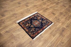 2'2 x 2'8 Hand Knotted Kashan Pictorial Persian Wool Rug