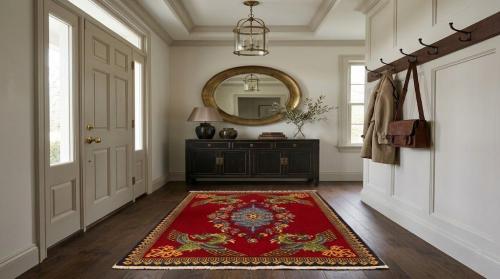 Vintage Pictorial Classic 2'5X3'8 Kashan Persian Rug
