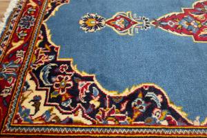 2'7 x 4'1 Hand Knotted Kashan Floral Persian Wool Rug