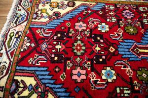 2'7 x 4'8 Hand Knotted Hamedan Geometric Persian Wool Rug