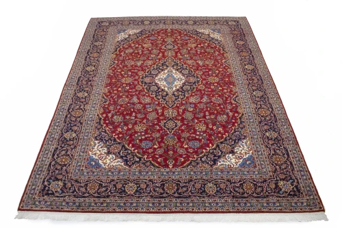 Vintage Red Traditional 10X13 Kashan Persian Rug