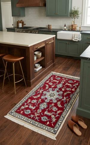 Red Traditional 3X5 Nain Persian Rug