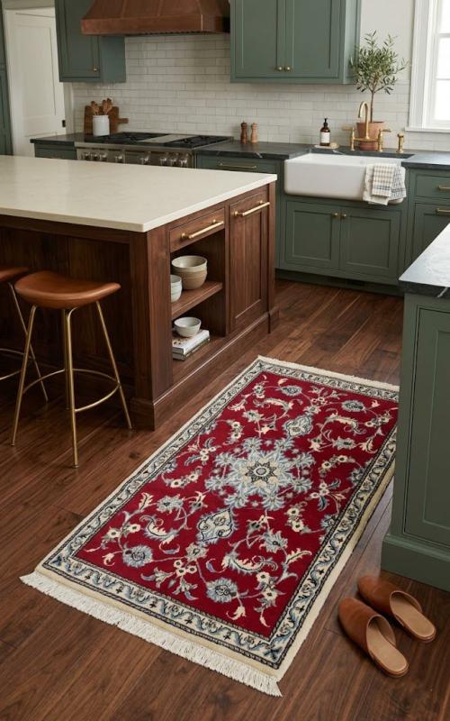Red Traditional 3X5 Nain Persian Rug