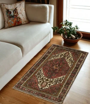 Semi Antique Bittersweet Red Tribal 3'8X6'5 Hamedan Persian Rug