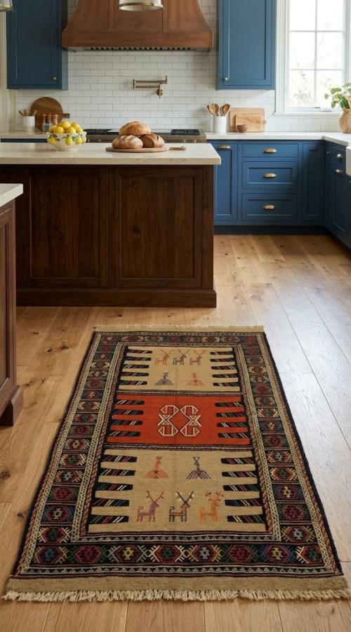 Multicolored Tribal 3X6 Sumak Herati Persian Rug