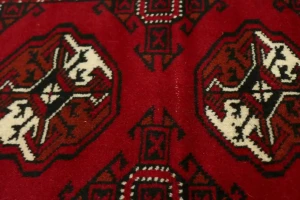 Red Tribal 3X5 Turkoman Ghoochan Persian Rug