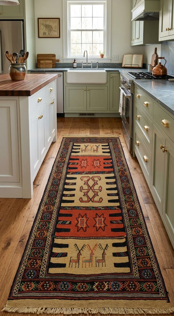 Pictorial Flat Weave 3X6 Sumak Herati Oriental Rug - Image 2