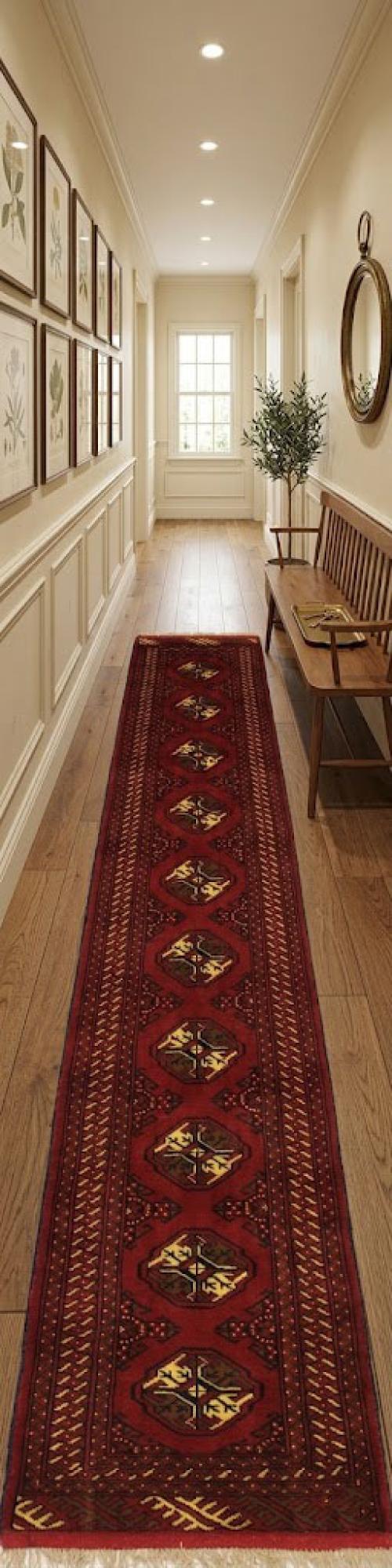 Red Tribal 2' x 10' Turkoman Persian Runner Rug