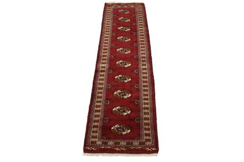 Red Tribal 2X10 Turkoman Persian Runner Rug