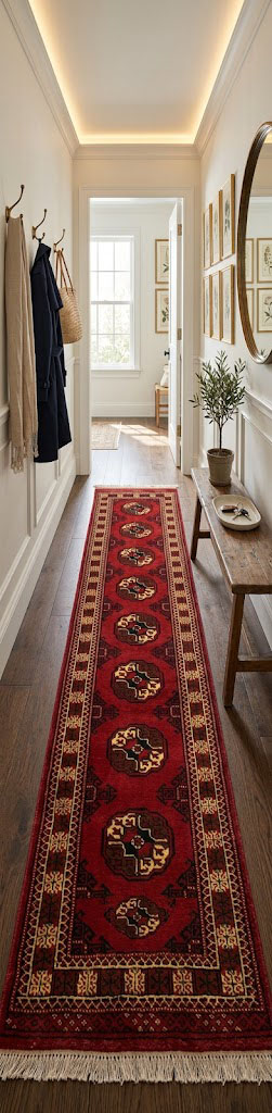 Red Tribal 2' 5" x 9' 8" Turkoman Persian Runner Rug - Image 2