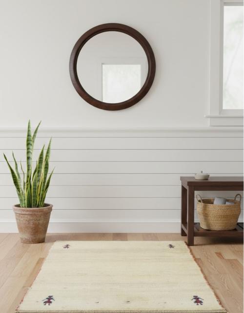 Vintage Cream Tribal 2'9 x 3'11Gabbeh Oriental Rug