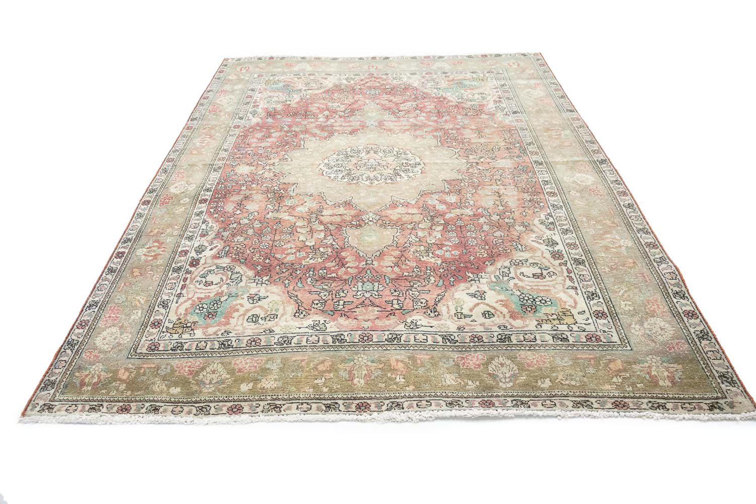 6'9x9'7 Hand Knotted Floral Traditional Wool Oriental Rug - Image 4