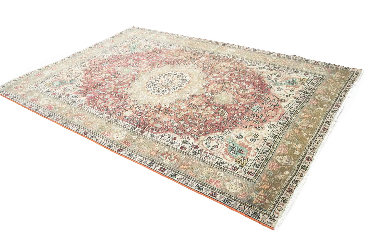 6'9x9'7 Hand Knotted Floral Traditional Wool Oriental Rug - Image 5