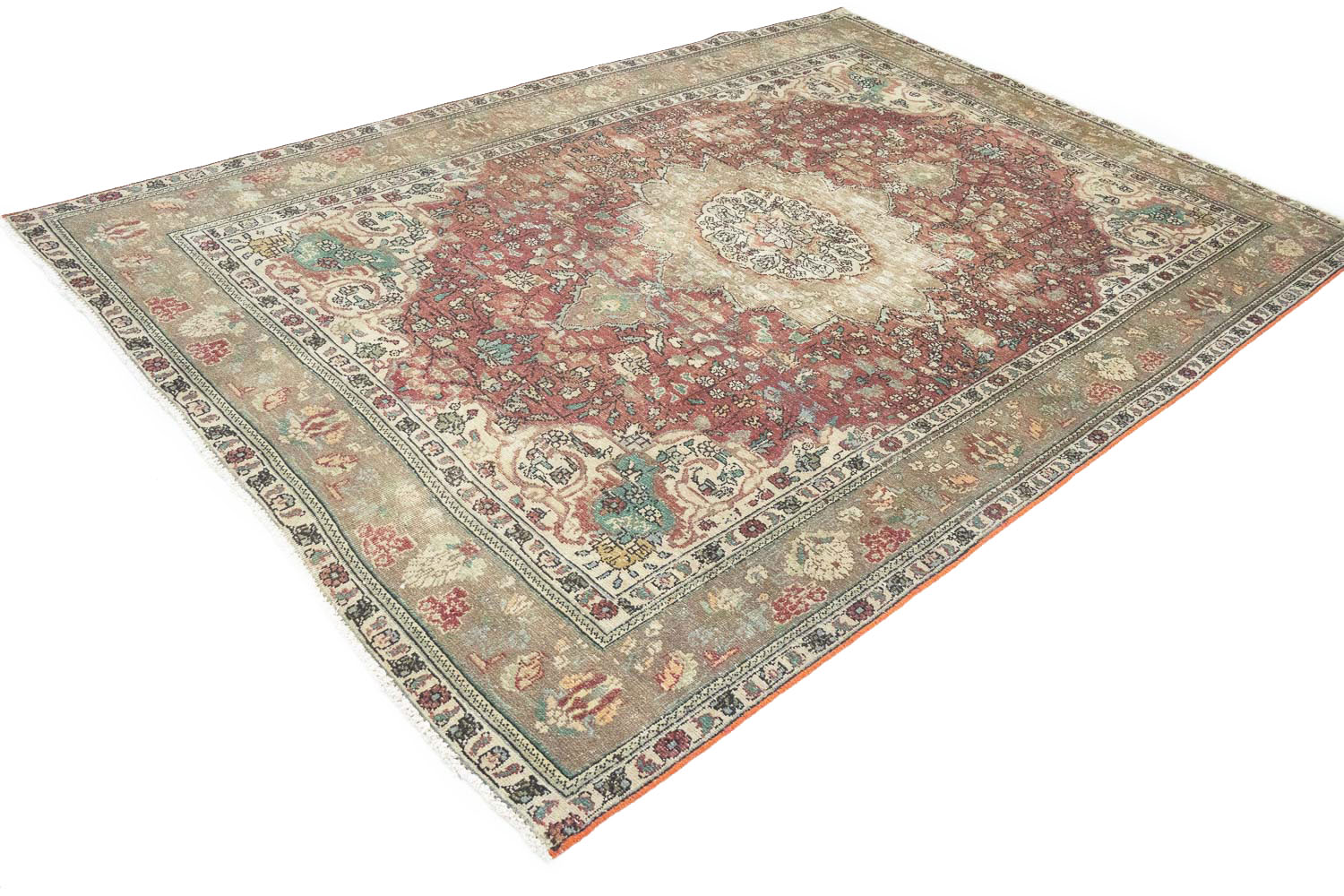 6'9x9'7 Hand Knotted Floral Traditional Wool Oriental Rug - Image 6