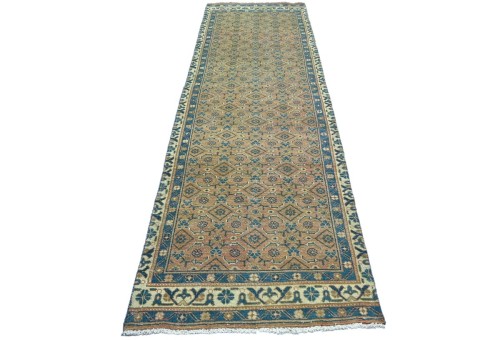 Antique Muted Tribal 3X10 Distressed Vintage Oriental Runner Rug