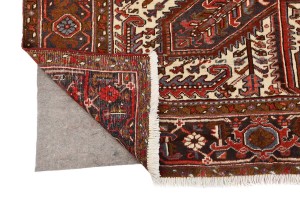 Vintage Red Geometric 8'6X11 Heriz Persian Rug