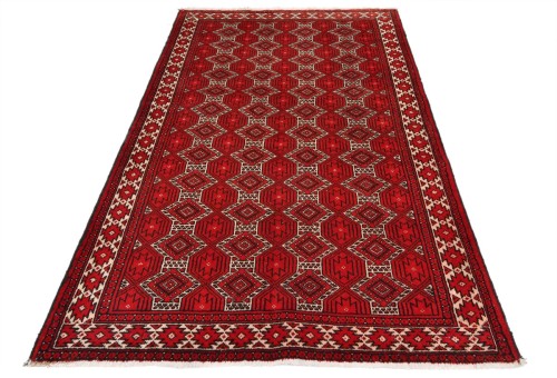Antique Red Tribal 4X6'5 Balouch Persian Rug