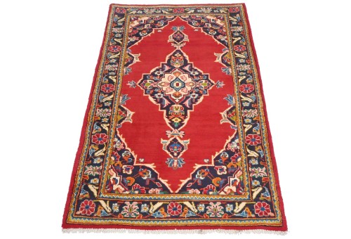 Vintage Red Traditional 2'7X4'5 Kashan Persian Rug