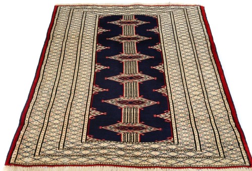 Vintage Geometric Tribal 2'7X3'2 Turkoman Persian Rug