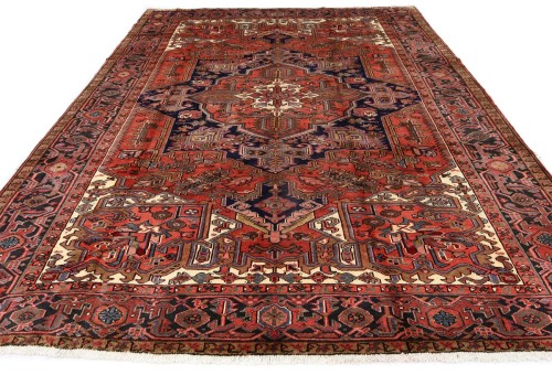 Vintage Traditional Floral 8X11 Heriz Persian Rug