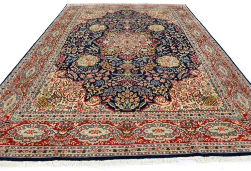 Vintage Traditional Floral 10X13 Kerman Persian Rug
