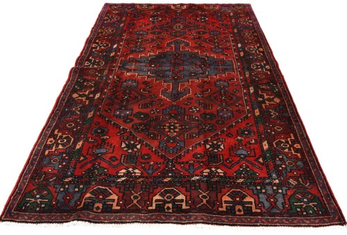 Vintage Red Tribal 4X7 Hamedan Persian Rug