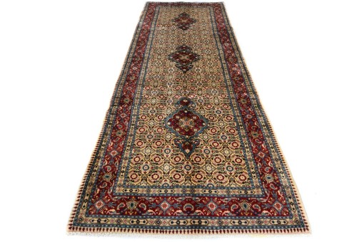 Vintage Cream Floral 3'4X9'6 Mood Persian Runner Rug