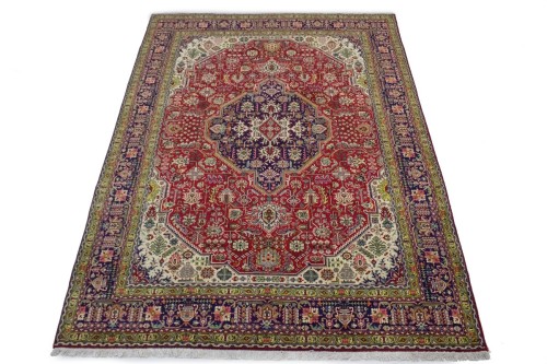 Vintage Traditional Red 8X11 Tabriz Persian Rug