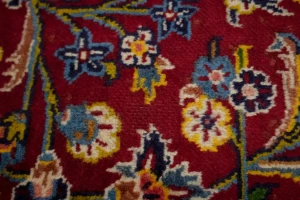Vintage Red Traditional 10X14 Kashan Persian Rug