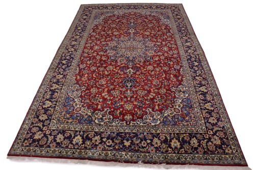 Vintage Red Traditional 10' x 17' Najafabad Persian Rug