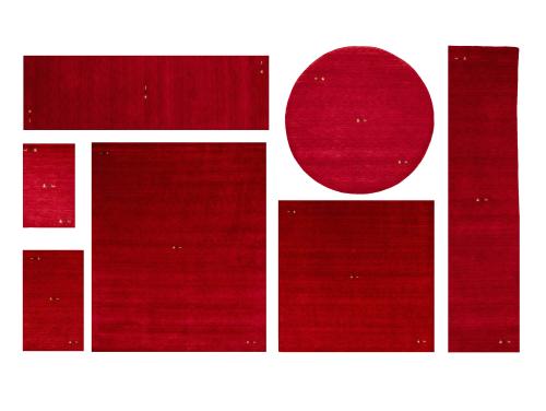 Red/Cherry red Tribal Pictorial Gabbeh Rug in All Size